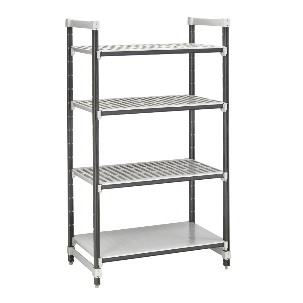 144-EXU184864VS4480 48" NSF 4-Tier Heavy-Duty Plastic Shelving Unit - Camshelving® Elements...