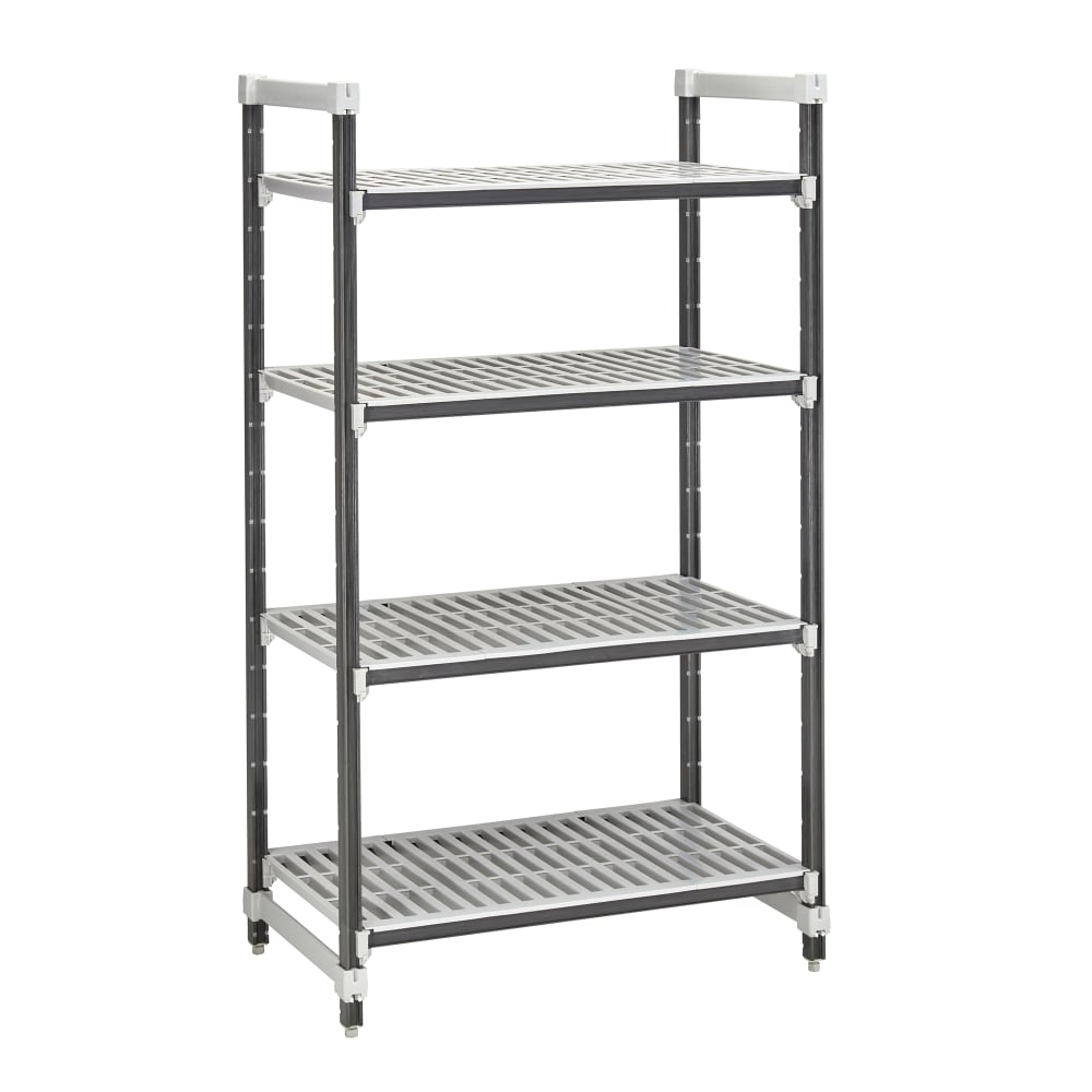 144-EXU185464V4480 54" NSF 4-Tier Heavy-Duty Plastic Shelving Unit - Camshelving® Elements X...
