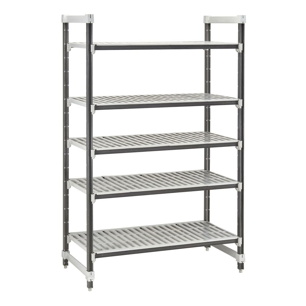 144-EXU185472V5480 54" NSF 5-Tier Heavy-Duty Plastic Shelving Unit - Camshelving® Elements X...
