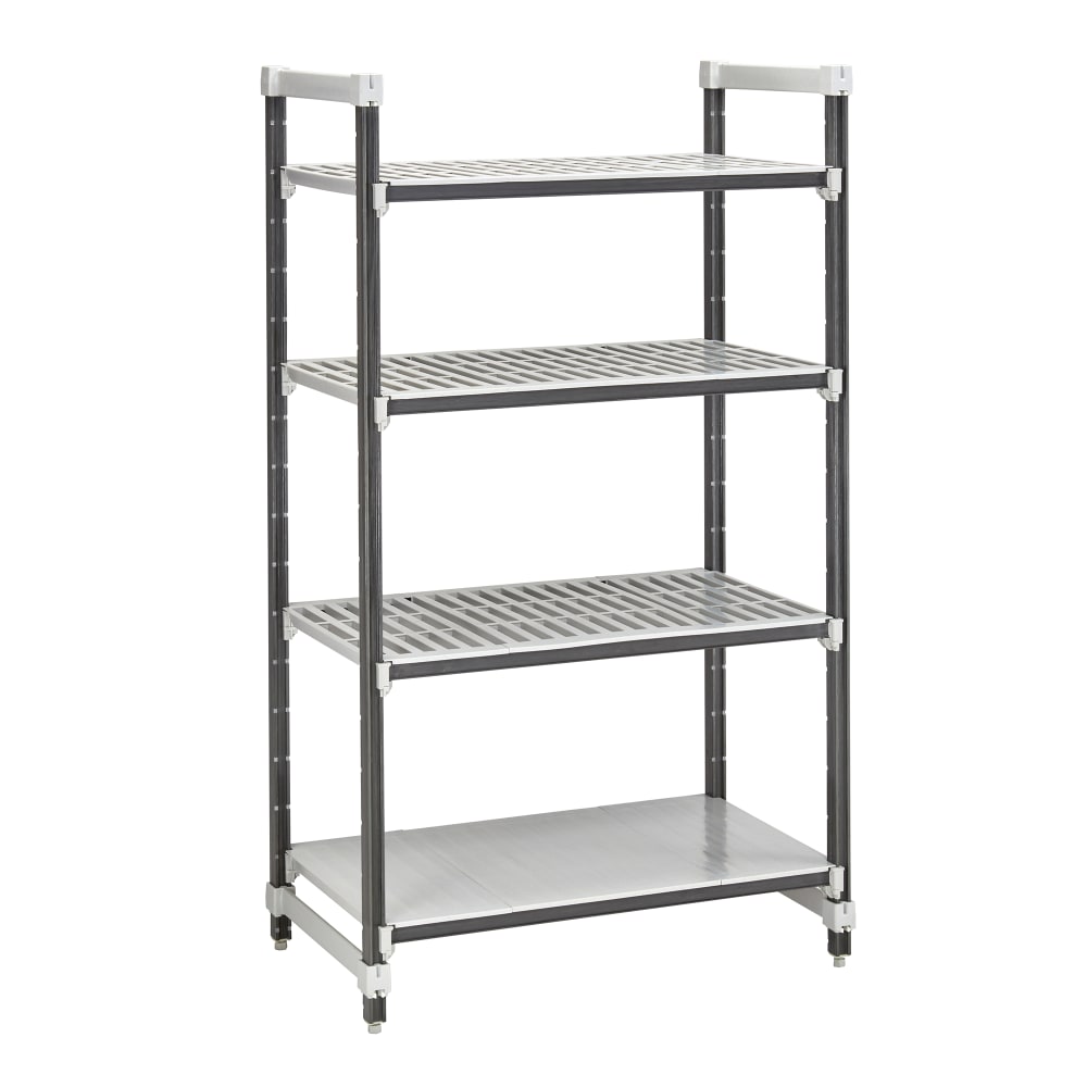 144-EXU213064VS4480 30" NSF 4-Tier Heavy-Duty Plastic Shelving Unit - Camshelving® Elements...
