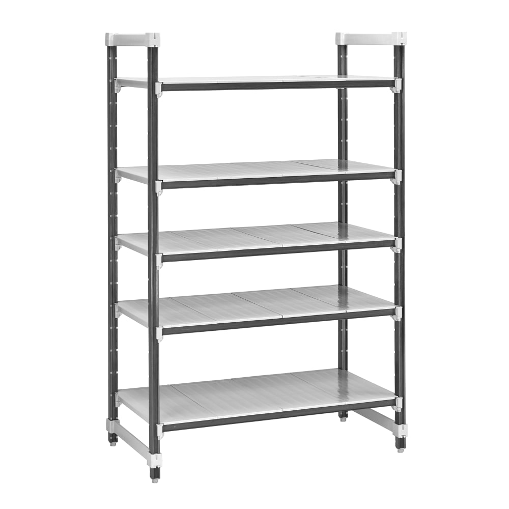 144-EXU187284S5480 72" NSF 5-Tier Heavy-Duty Plastic Shelving Unit - Camshelving® Elements X...