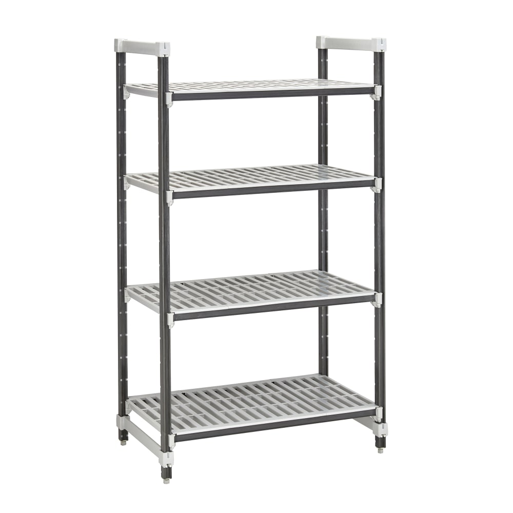 144-EXU187284V4480 72" NSF 4-Tier Heavy-Duty Plastic Shelving Unit - Camshelving® Elements X...