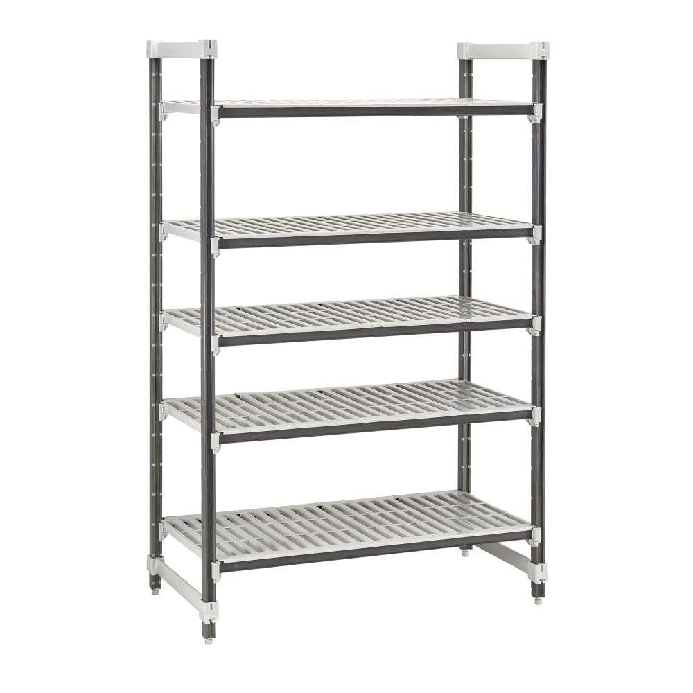 144-EXU213672V5480 36" NSF 5-Tier Heavy-Duty Plastic Shelving Unit - Camshelving® Elements X...