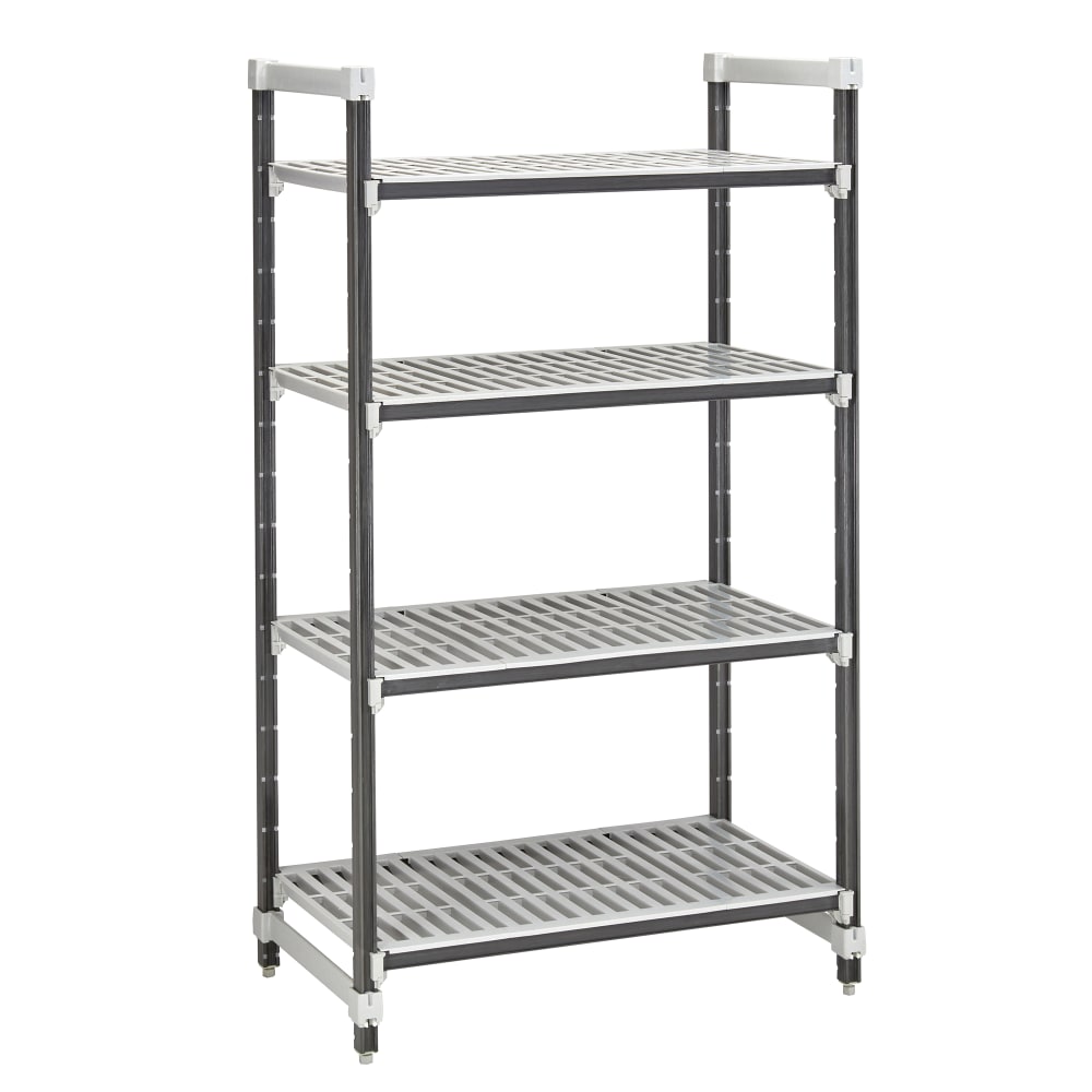 144-EXU214264V4480 42" NSF 4-Tier Heavy-Duty Plastic Shelving Unit - Camshelving® Elements X...