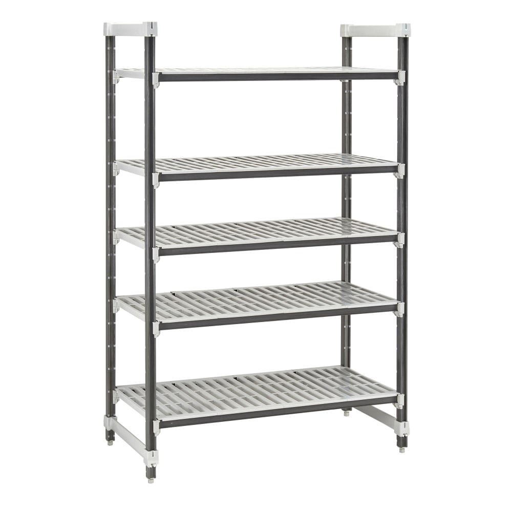 144-EXU213072V5480 30" NSF 5-Tier Heavy-Duty Plastic Shelving Unit - Camshelving® Elements X...