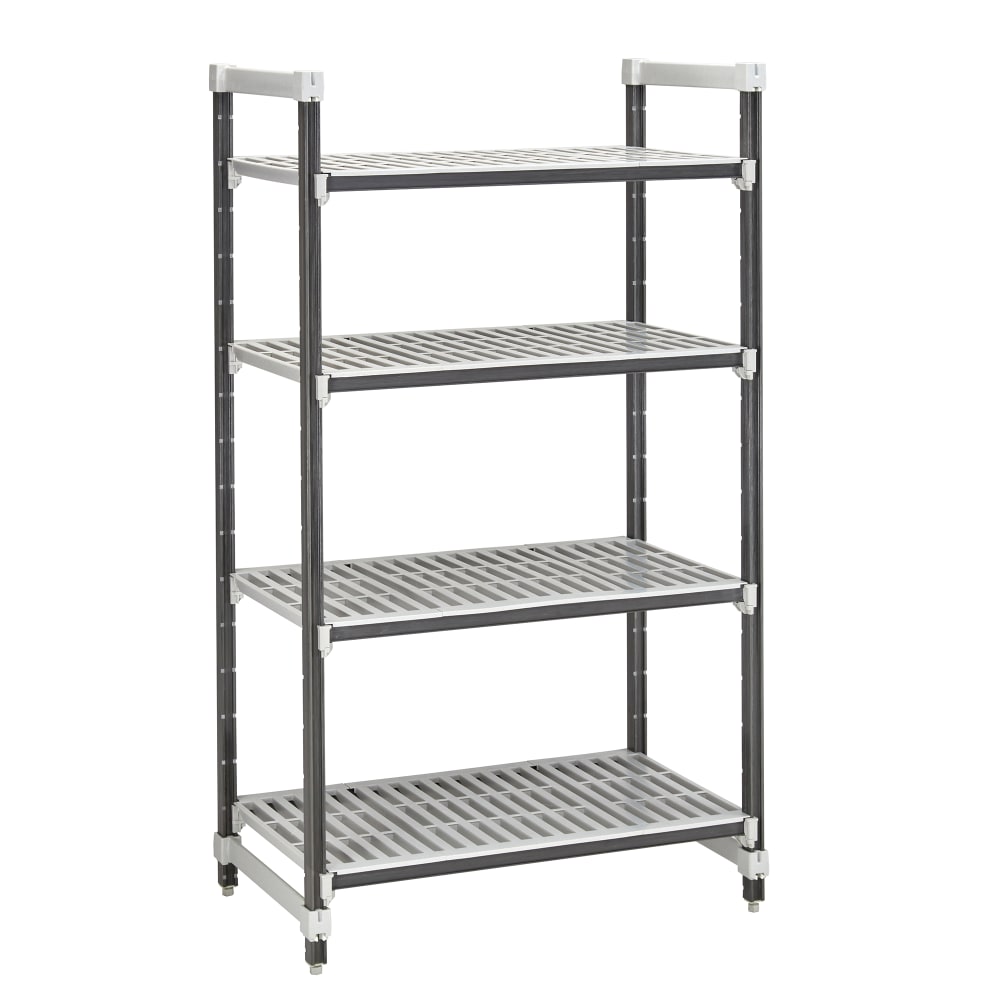 144-EXU214872V4480 48" NSF 4-Tier Heavy-Duty Plastic Shelving Unit - Camshelving® Elements X...