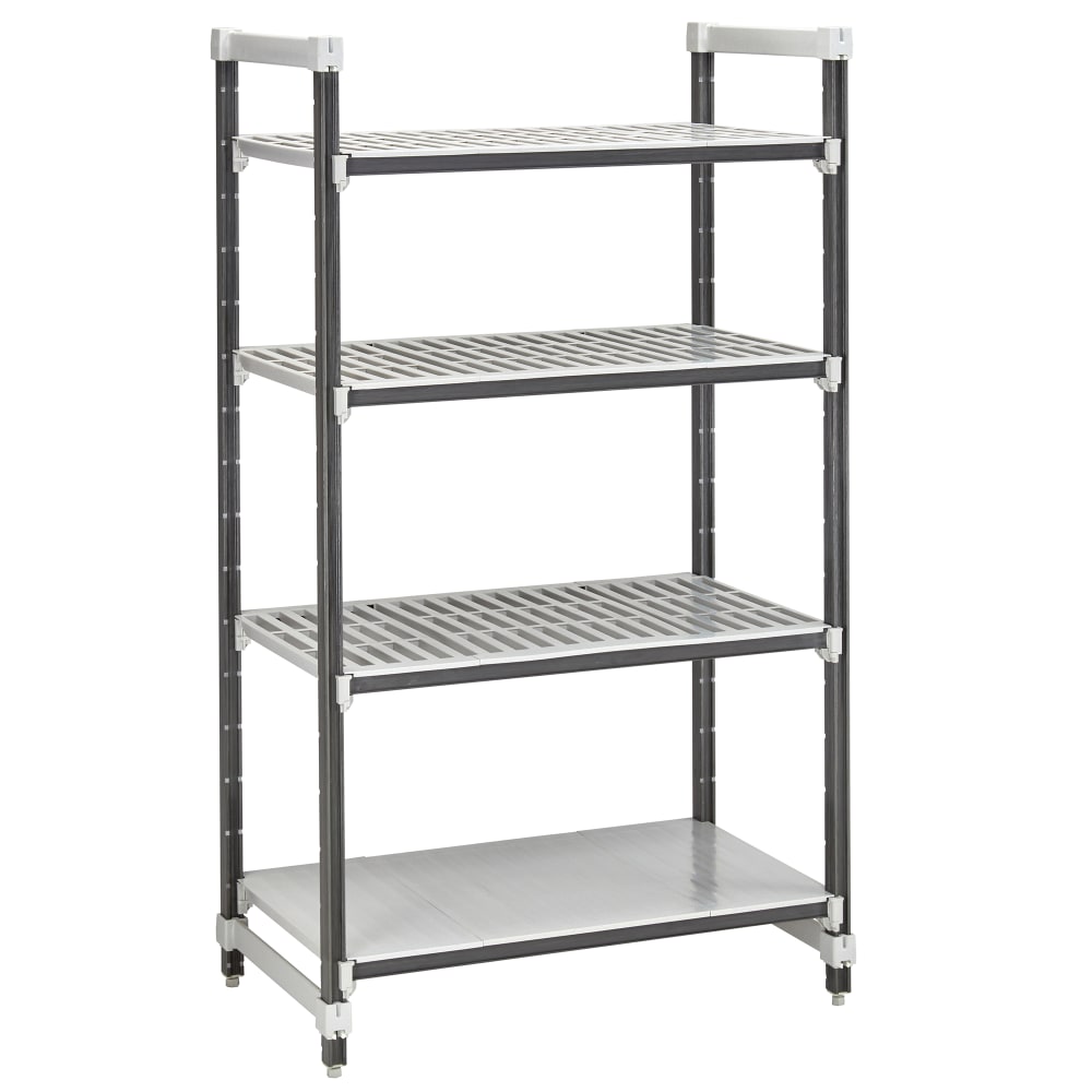 144-EXU214264VS4480 42" NSF 4-Tier Heavy-Duty Plastic Shelving Unit - Camshelving® Elements...