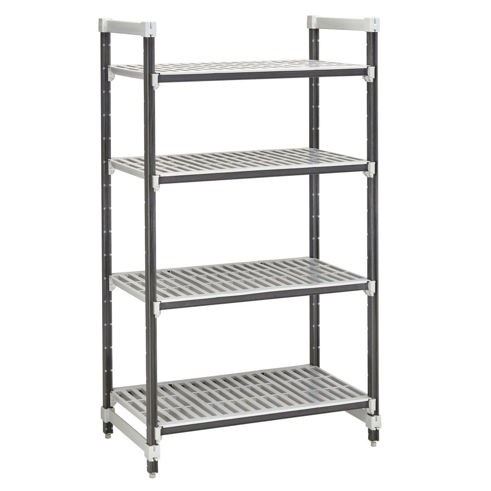 144-EXU214864V4480 48" NSF 4-Tier Heavy-Duty Plastic Shelving Unit - Camshelving® Elements X...