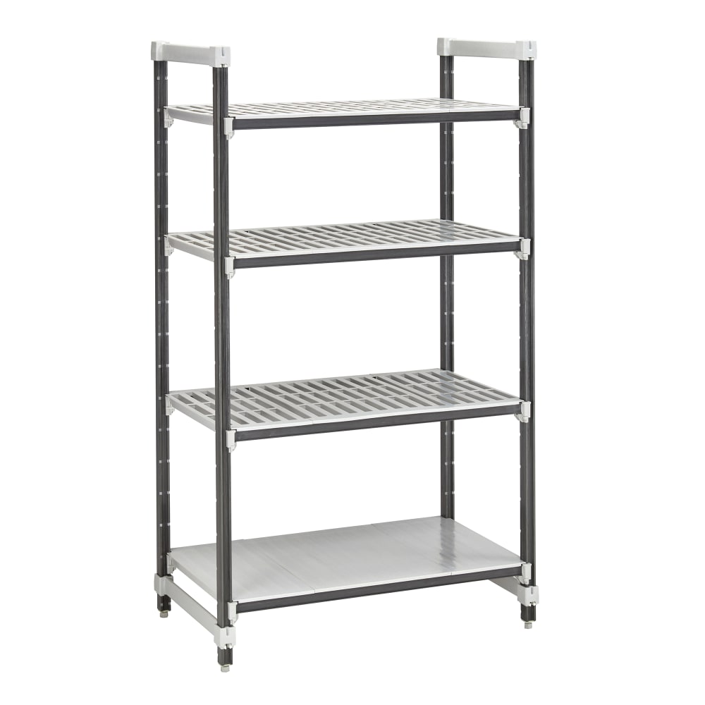 144-EXU214864VS4480 48" NSF 4-Tier Heavy-Duty Plastic Shelving Unit - Camshelving® Elements...