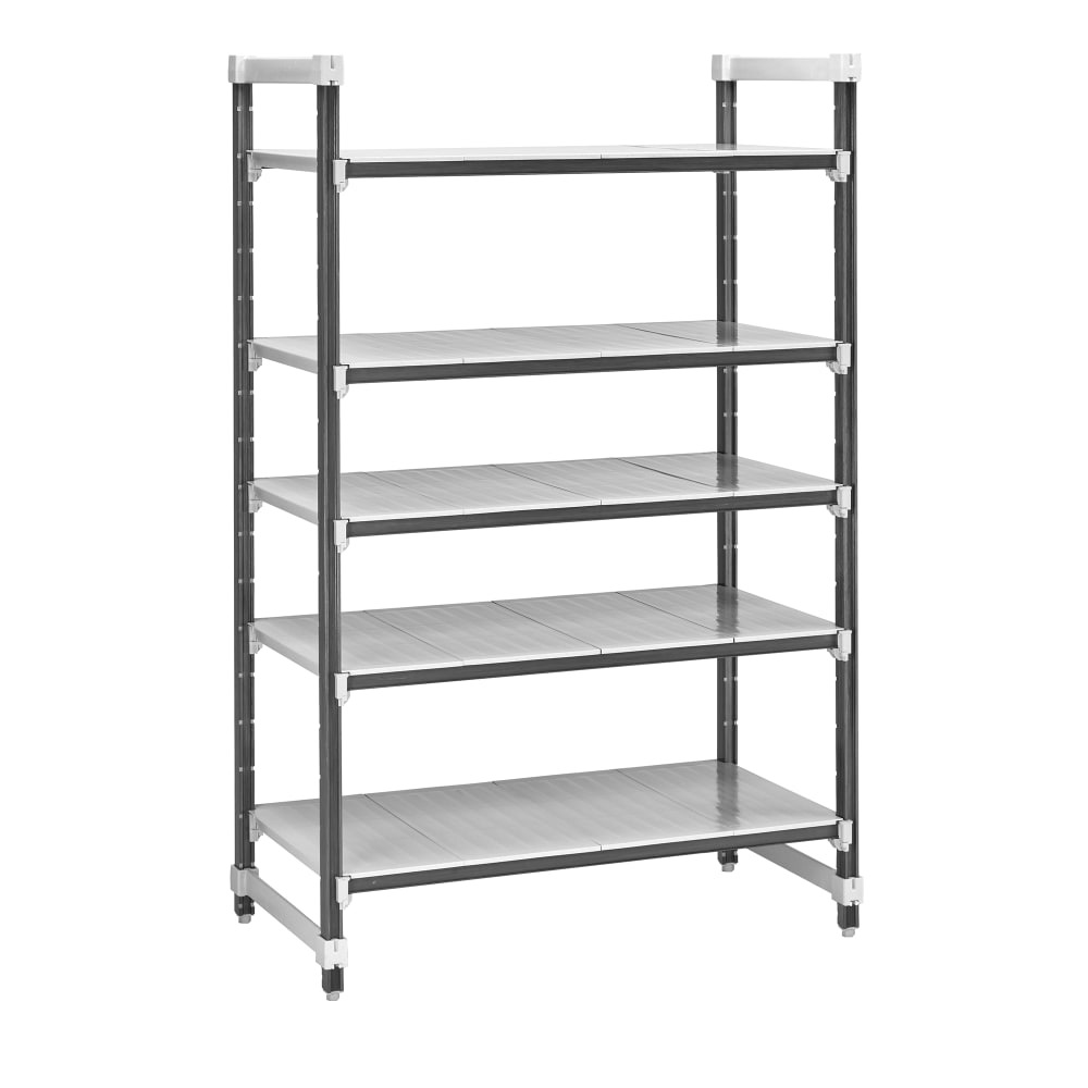 144-EXU215484S5480 54" NSF 5-Tier Heavy-Duty Plastic Shelving Unit - Camshelving® Elements X...