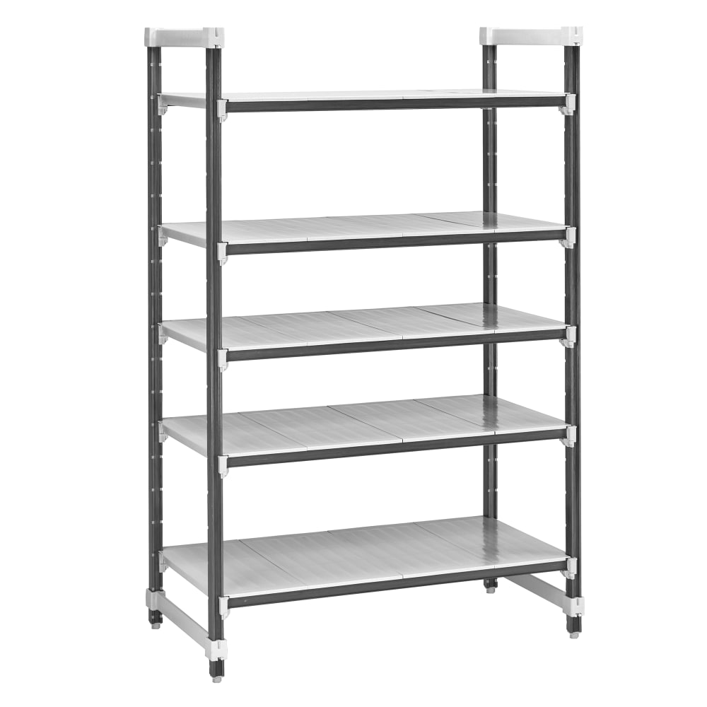 144-EXU216084S5480 60" NSF 5-Tier Heavy-Duty Plastic Shelving Unit - Camshelving® Elements X...