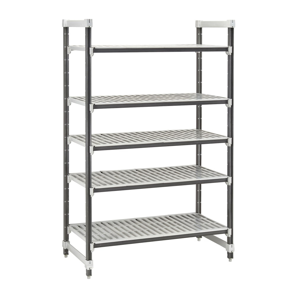 144-EXU214872V5480 48" NSF 5-Tier Heavy-Duty Plastic Shelving Unit - Camshelving® Elements X...