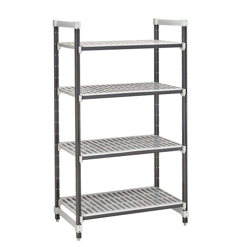 144-EXU215472V4480 54" NSF 4-Tier Heavy-Duty Plastic Shelving Unit - Camshelving® Elements X...