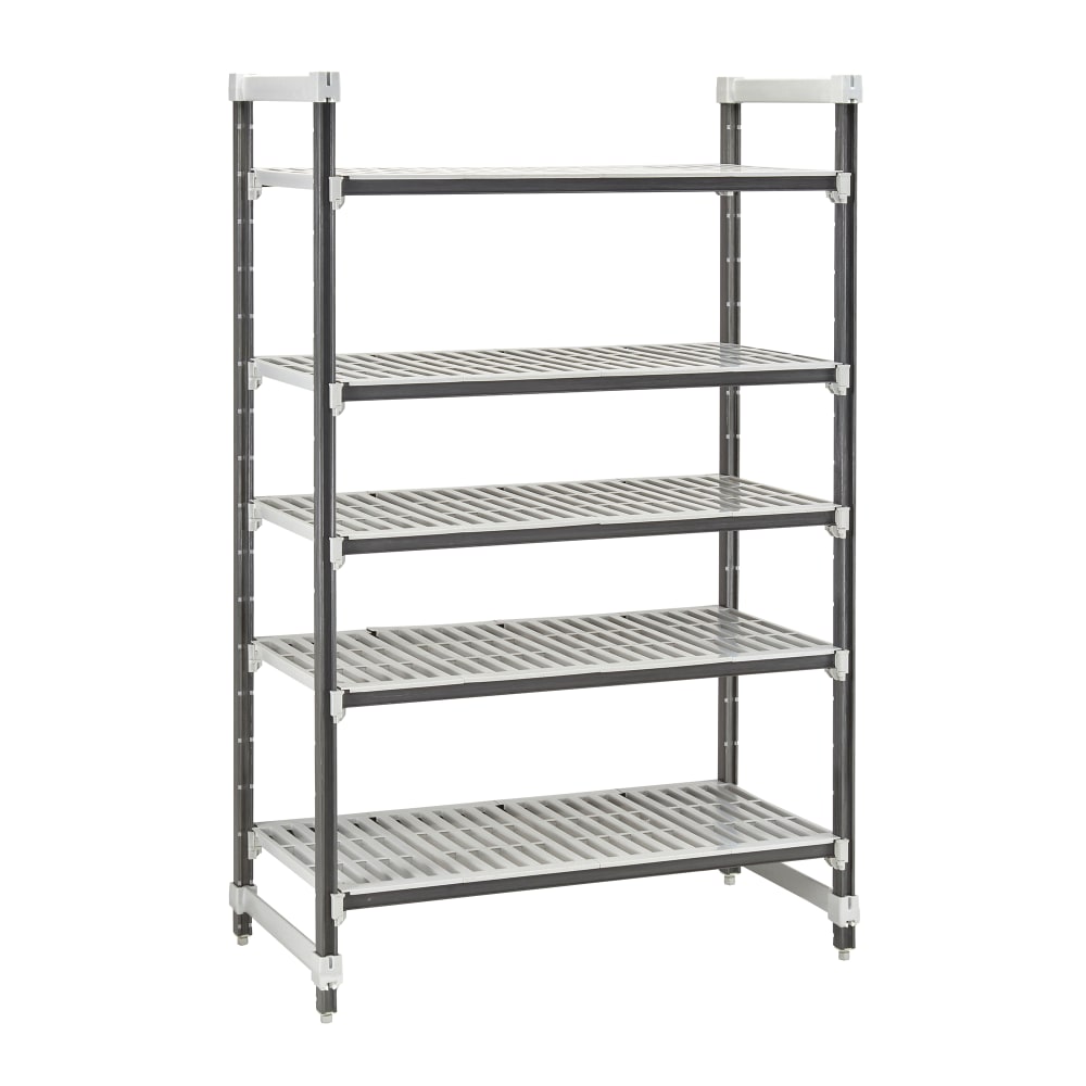 144-EXU215484V5480 54" NSF 5-Tier Heavy-Duty Plastic Shelving Unit - Camshelving® Elements X...