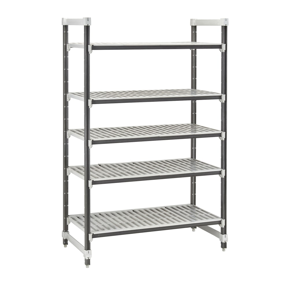 144-EXU217272V5480 72" NSF 5-Tier Heavy-Duty Plastic Shelving Unit - Camshelving® Elements X...