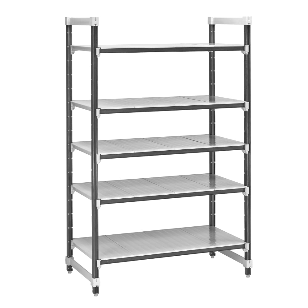 144-EXU217284S5480 72" NSF 5-Tier Heavy-Duty Plastic Shelving Unit - Camshelving® Elements X...