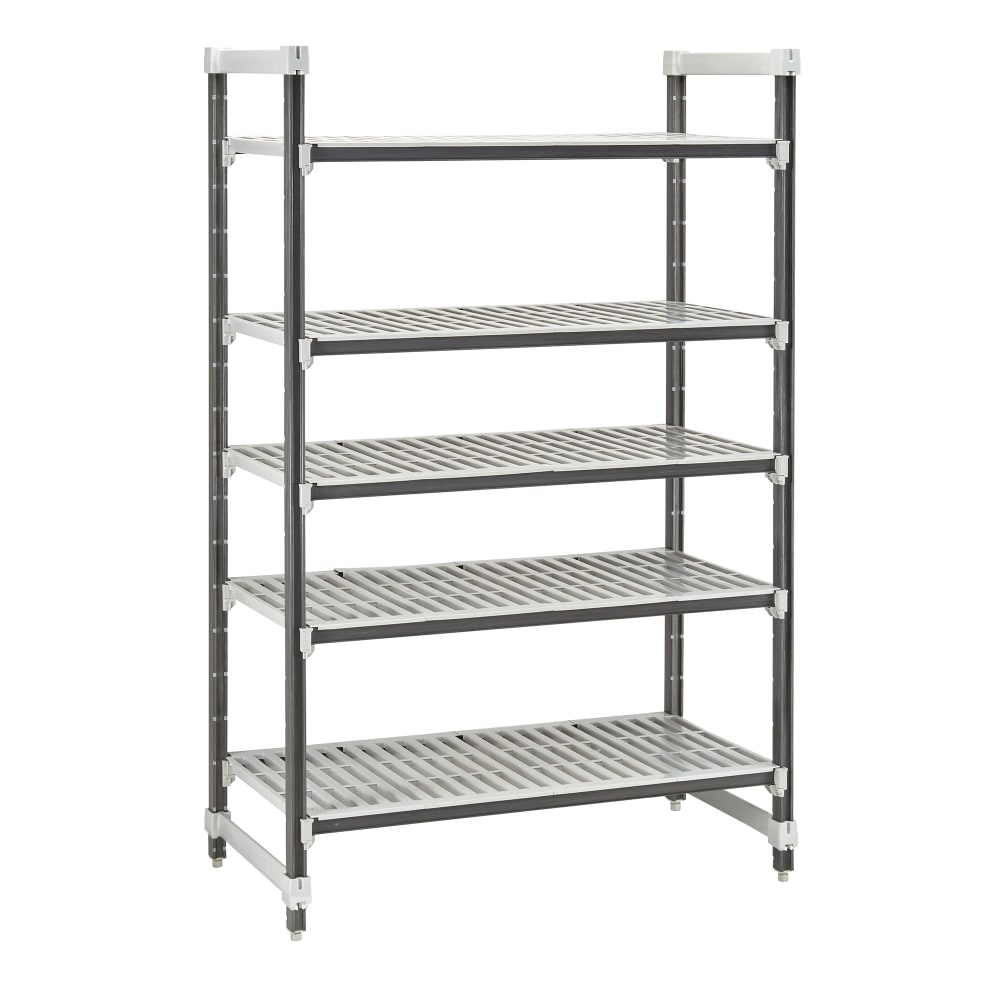 144-EXU215472V5480 54" NSF 5-Tier Heavy-Duty Plastic Shelving Unit - Camshelving® Elements X...