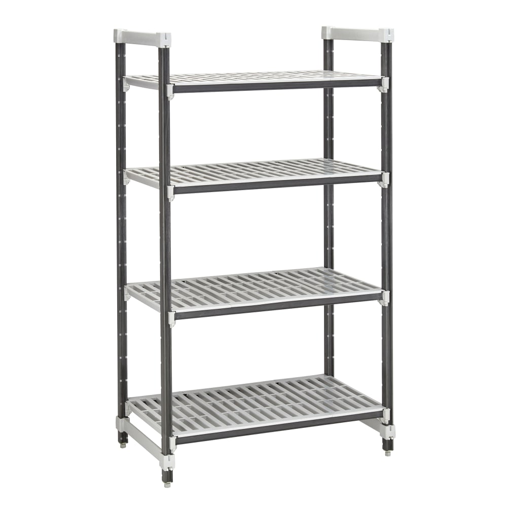144-EXU217284V4480 72" NSF 4-Tier Heavy-Duty Plastic Shelving Unit - Camshelving® Elements X...