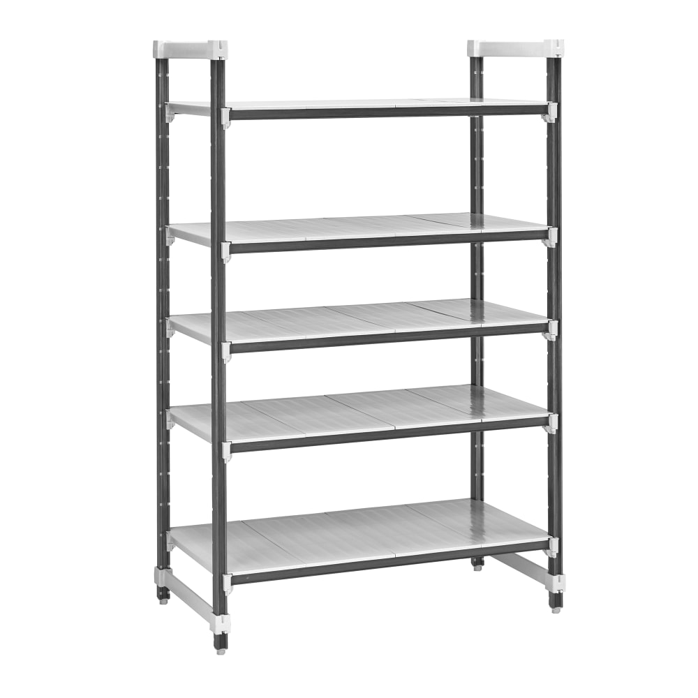 144-EXU243084S5480 30" NSF 5-Tier Heavy-Duty Plastic Shelving Unit - Camshelving® Elements X...