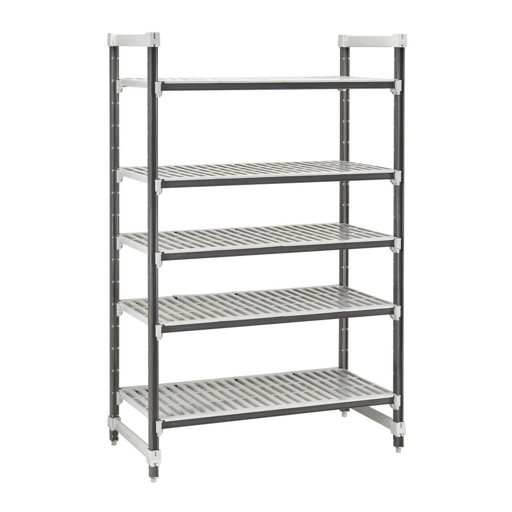 144-EXU243072V5480 30" NSF 5-Tier Heavy-Duty Plastic Shelving Unit - Camshelving® Elements X...