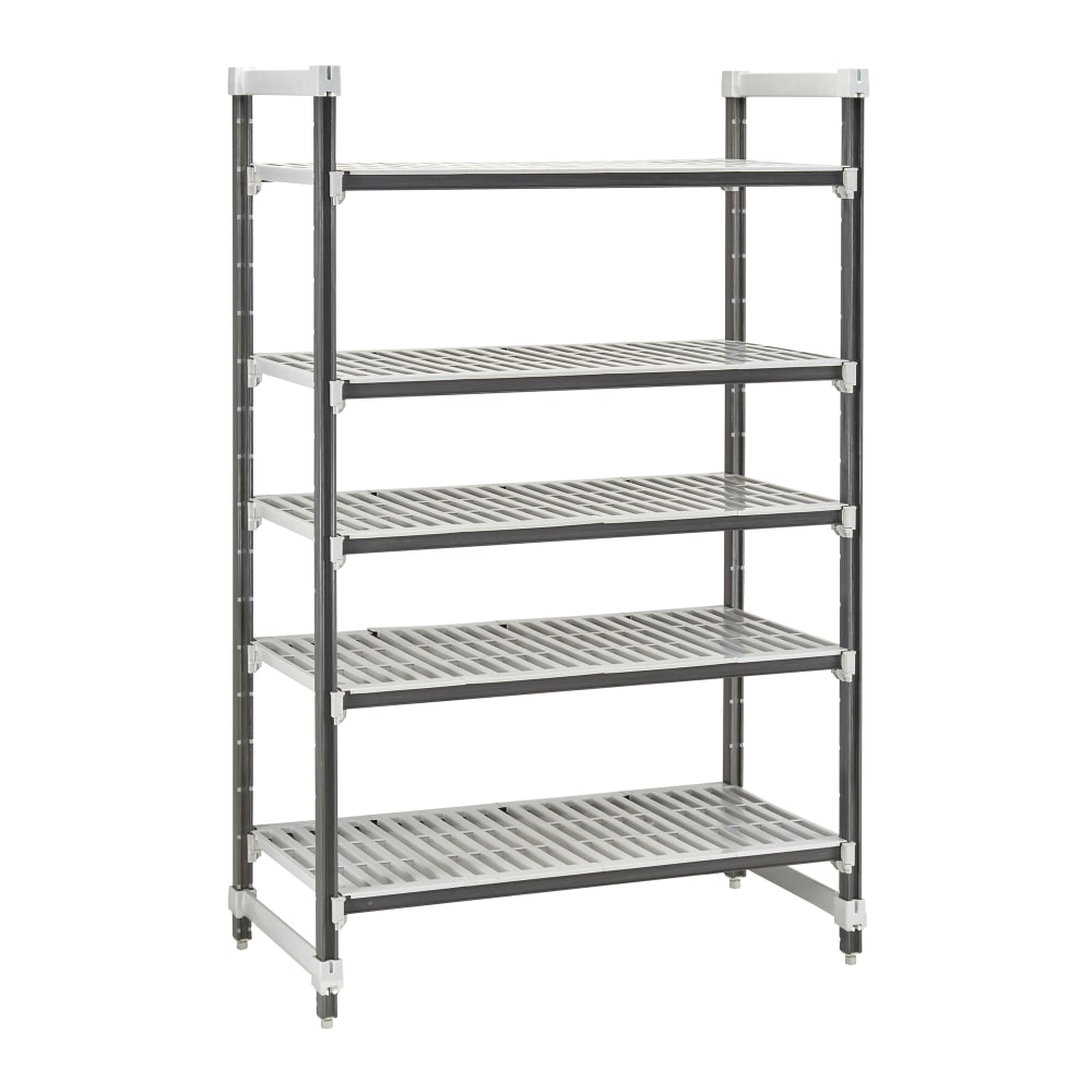 144-EXU243084V5480 30" NSF 5-Tier Heavy-Duty Plastic Shelving Unit - Camshelving® Elements X...