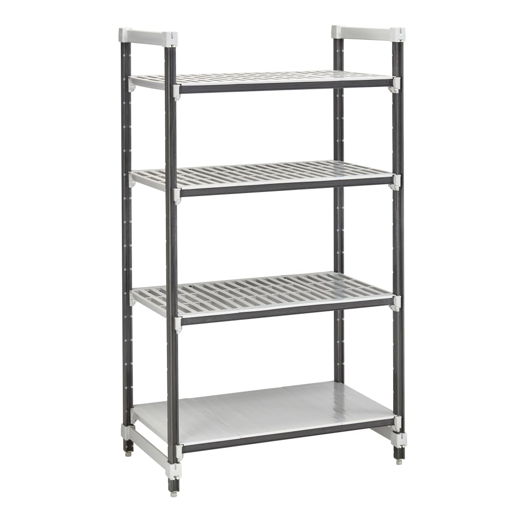 144-EXU243664VS4480 36" NSF 4-Tier Heavy-Duty Plastic Shelving Unit - Camshelving® Elements...
