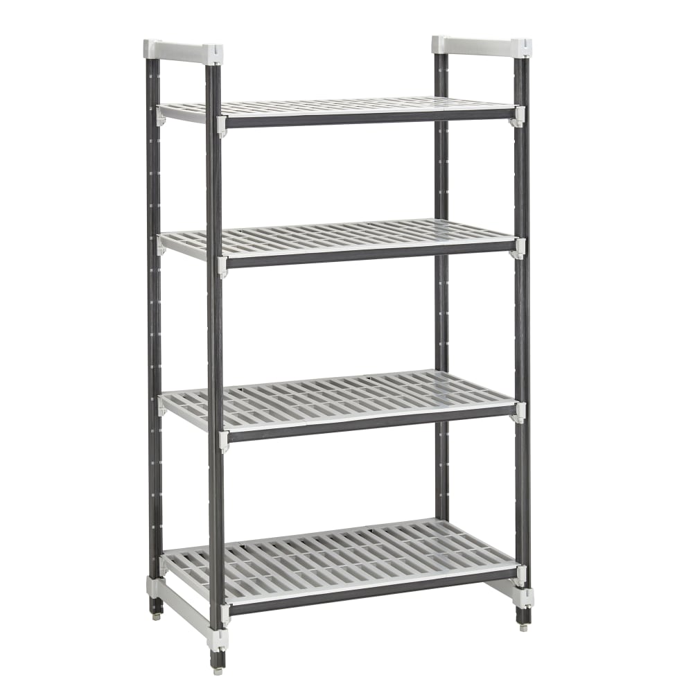 144-EXU243672V4480 36" NSF 4-Tier Heavy-Duty Plastic Shelving Unit - Camshelving® Elements X...