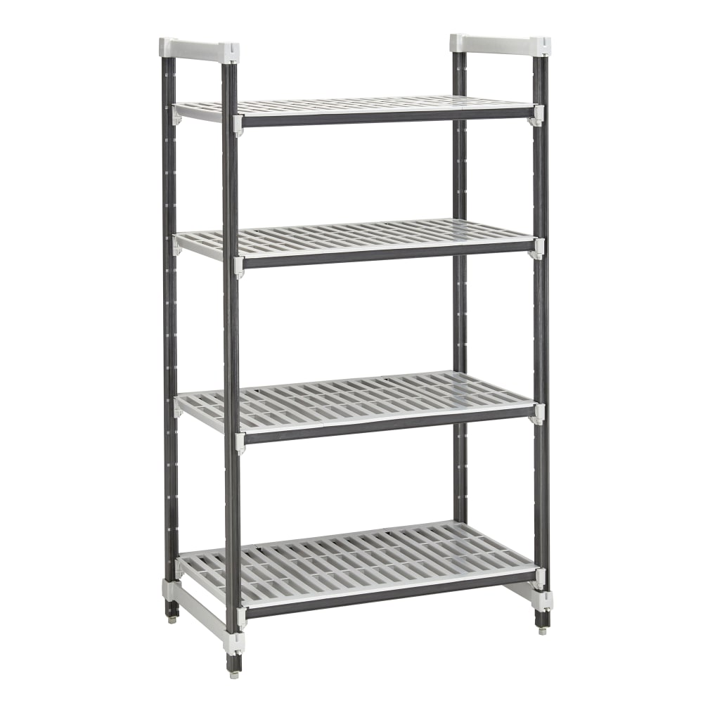 144-EXU244872V4480 48" NSF 4-Tier Heavy-Duty Plastic Shelving Unit - Camshelving® Elements X...