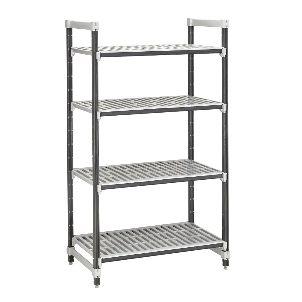 144-EXU245464V4480 54" NSF 4-Tier Heavy-Duty Plastic Shelving Unit - Camshelving® Elements X...