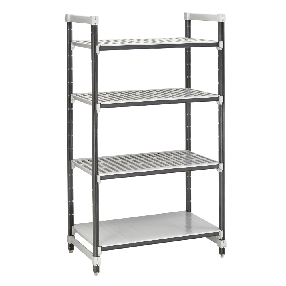 144-EXU244264VS4480 42" NSF 4-Tier Heavy-Duty Plastic Shelving Unit - Camshelving® Elements...