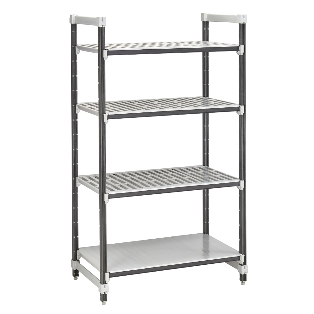 144-EXU245464VS4480 54" NSF 4-Tier Heavy-Duty Plastic Shelving Unit - Camshelving® Elements...
