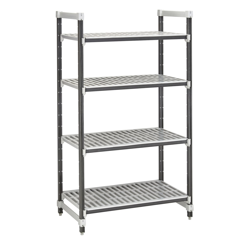 144-EXU245472V4480 54" NSF 4-Tier Heavy-Duty Plastic Shelving Unit - Camshelving® Elements X...