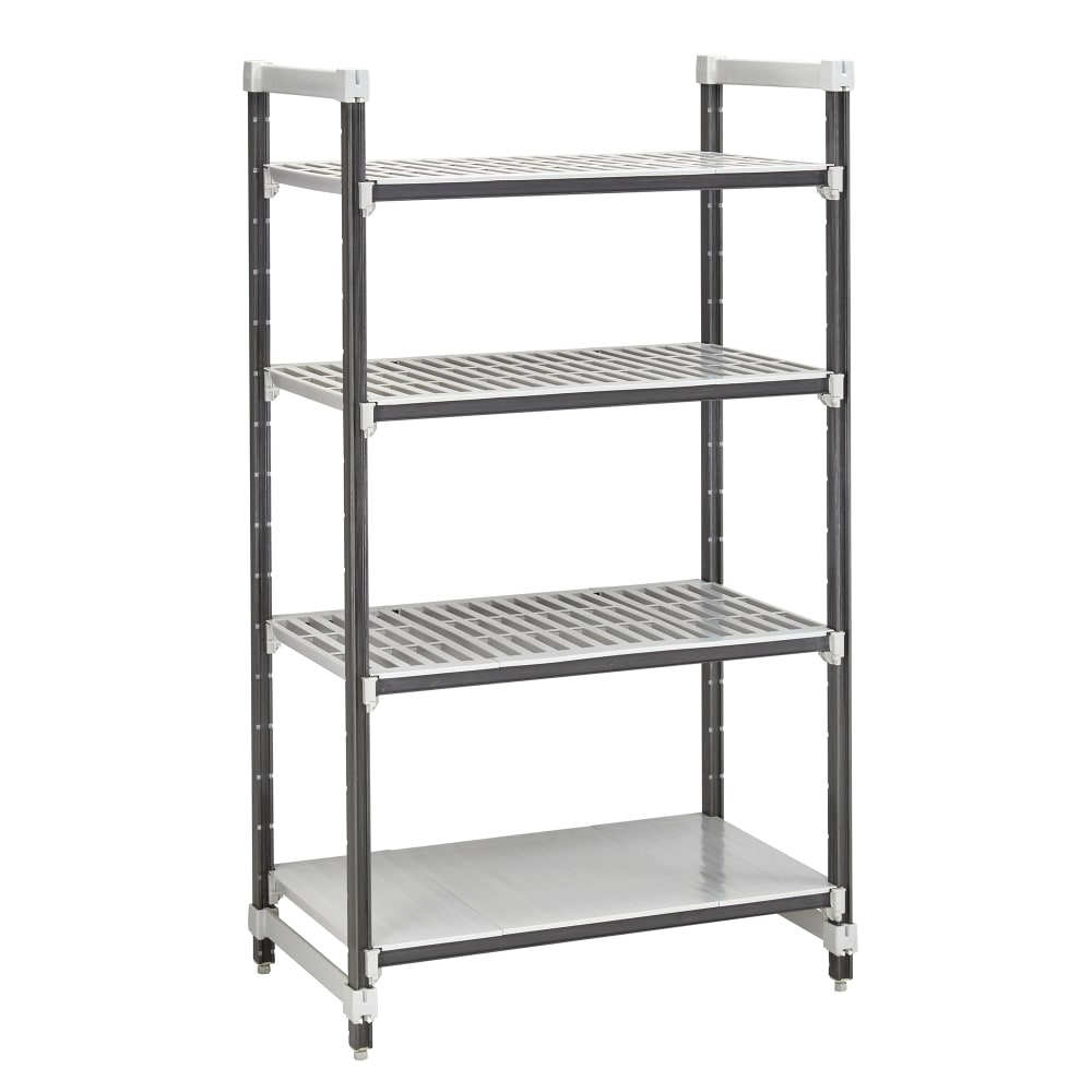 144-EXU247264VS4480 72" NSF 4-Tier Heavy-Duty Plastic Shelving Unit - Camshelving® Elements...