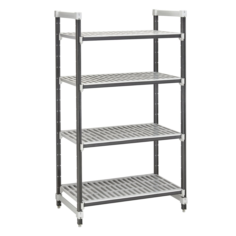 144-EXU247284V4480 72" NSF 4-Tier Heavy-Duty Plastic Shelving Unit - Camshelving® Elements X...