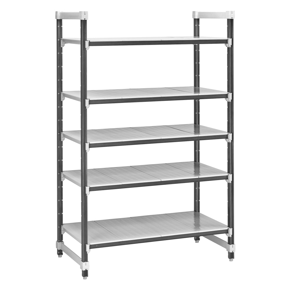 144-EXU247284S5480 72" NSF 5-Tier Heavy-Duty Plastic Shelving Unit - Camshelving® Elements X...