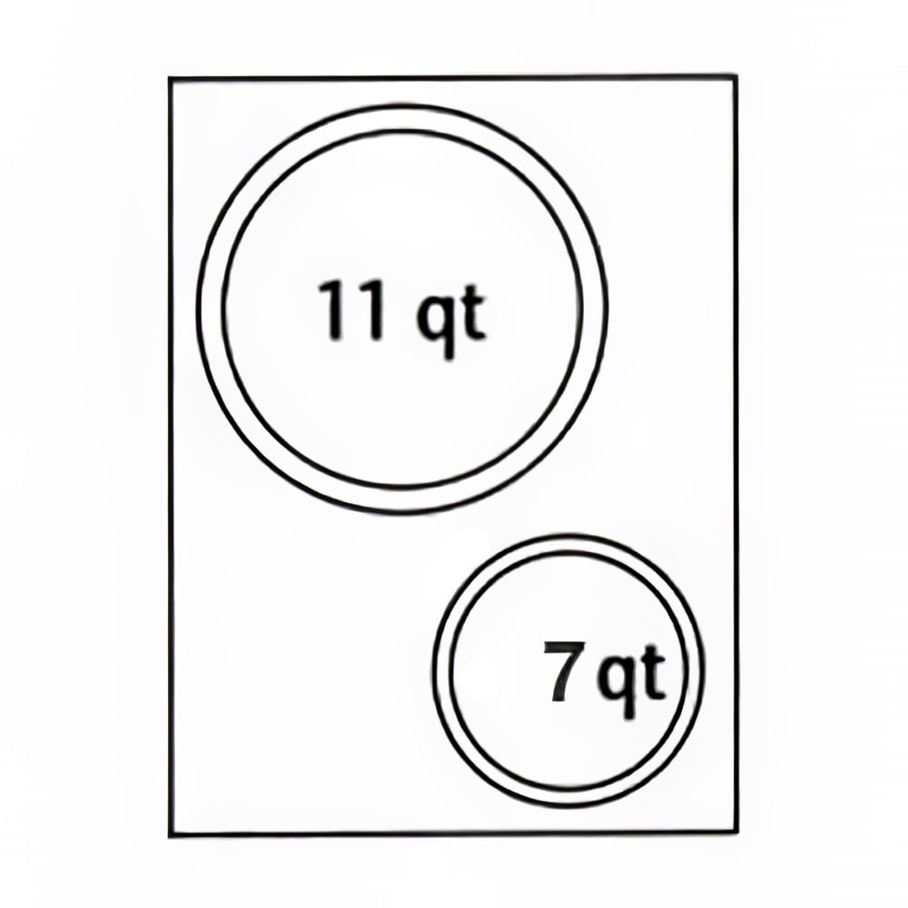 128-66092 Adapter Plate w/ 2 Holes 7 qt & 11 qt Inset For 6055A Series Countertop Warmers