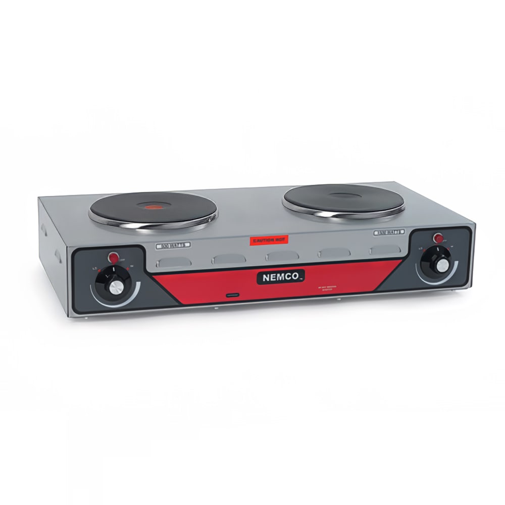 128-63102 24 1/8" Electric Hotplate w/ (2) Burners & Infinite Controls, 120v