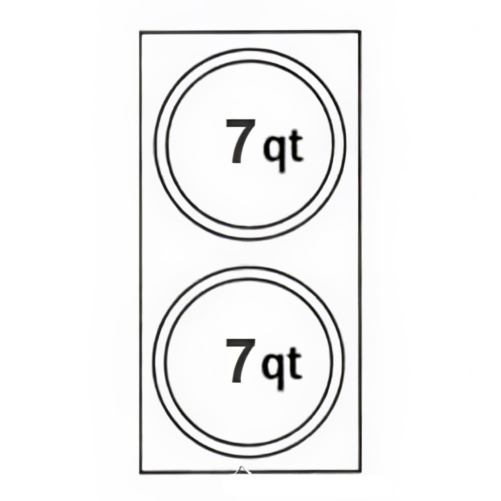 128-66093 Adapter Plate w/ 2 Holes 7 qt Inset For 6055A Series Countertop Warmers