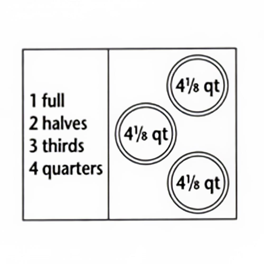 Nemco 67860 Adapter Plate w/ (3)4 qt Inset Holes For Model 6055A Series Warmers Cookers