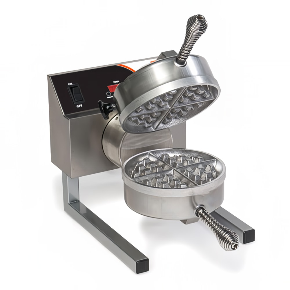 128-70201S Single Classic Belgian Waffle Maker w/ Cast Aluminum Grids, 980W