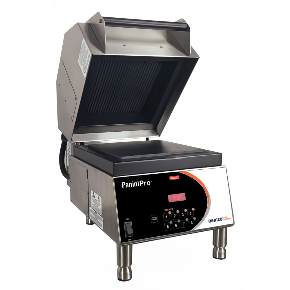128-6900208GF Single Commercial Panini Press w/ Aluminum Grooved & Smooth Plates, 208v/1ph