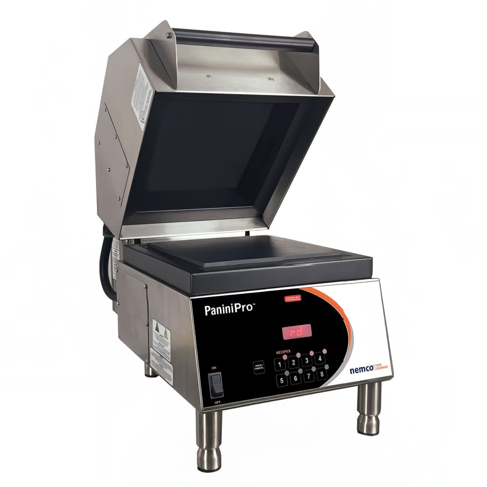 128-6900208FF Single Commercial Panini Press w/ Aluminum Smooth Plates, 208v/1ph