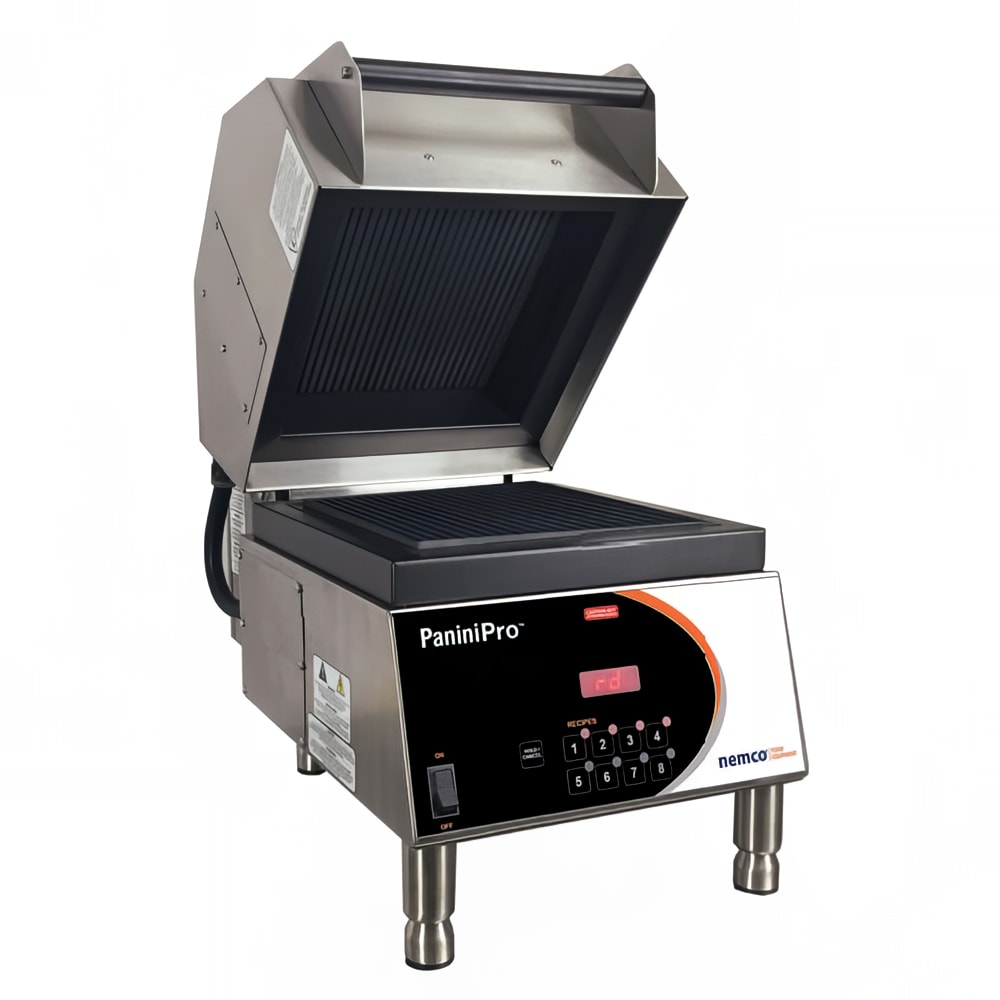 128-6900208GG Single Commercial Panini Press w/ Aluminum Grooved Plates, 208v/1ph