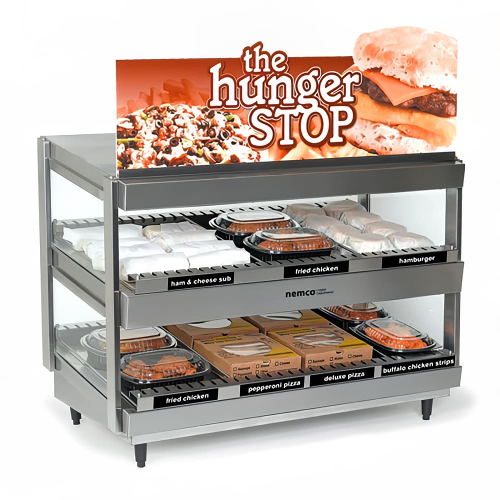 128-648036S 36" Self Service Countertop Heated Display Shelf - (2) Shelves, 120v