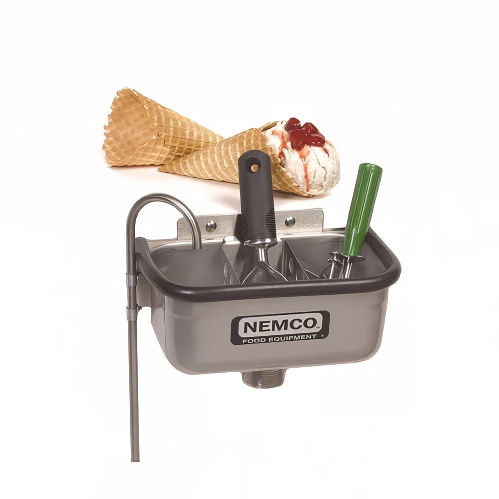 Nemco 77316-10A 10" Spade Cleaning Well w/ 3/8" Round Spigot & Rubber Bumper, Stainless