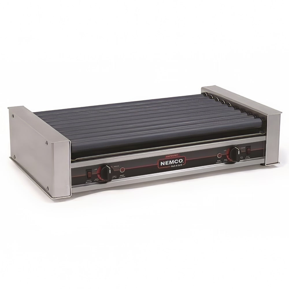 128-8036220 36 Hot Dog Roller Grill w/ Manual Controls - Flat Top, 220v