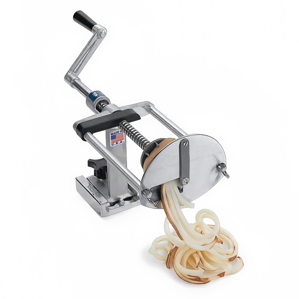 128-N55050AN Manual Potato Cutter w/ Preset Drive Depth & Easy Action Screw Drive, Stainless