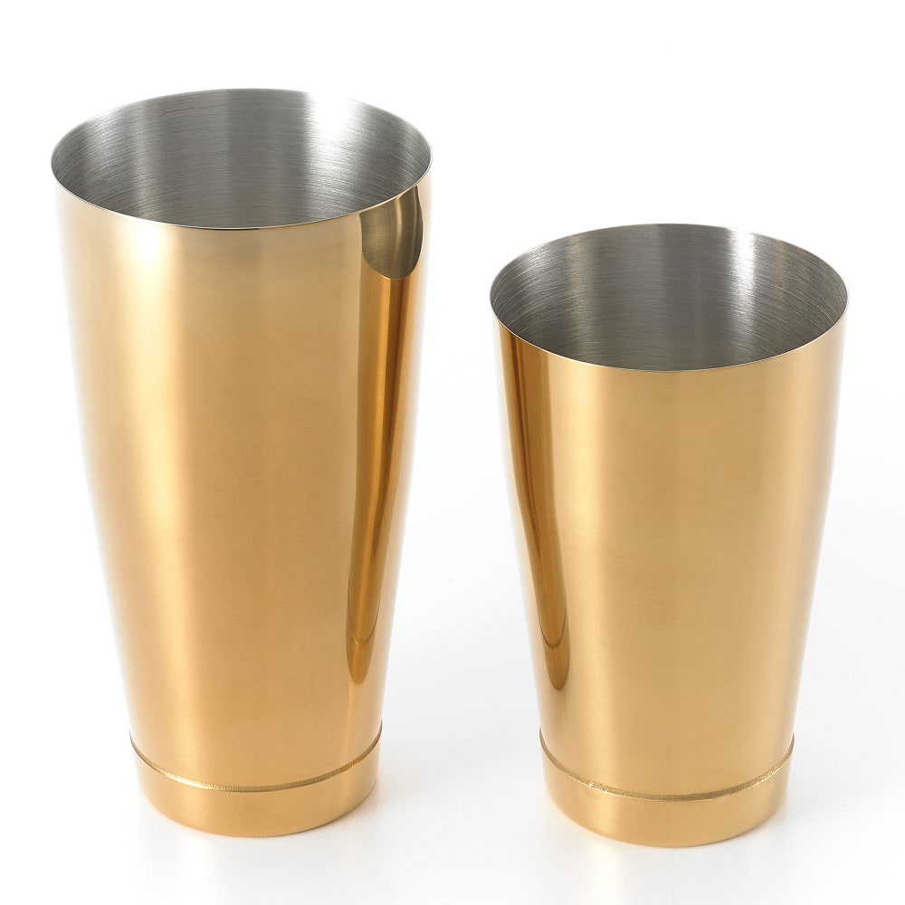 Barfly M37009GD 28 oz & 18 oz Stainless Bar Cocktail Shaker Set, Gold