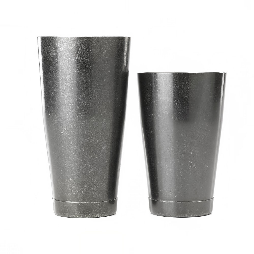 132-M37009VBK 28 oz & 18 oz Stainless Bar Cocktail Shaker Set, Vintage Black