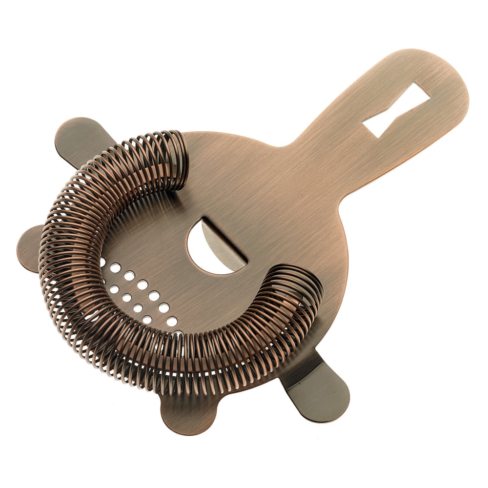 132-M37071ACP 4 Prong Bar Strainer - Stainless Steel, Antique Copper Finish